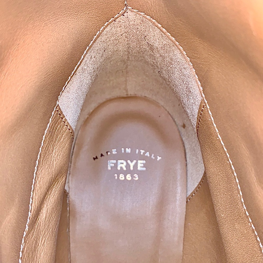 FRYE RARE Tooled Leather Ankle Bootie Boots Made in Italy Brown Women’s Size 10 - Picture 7 of 11